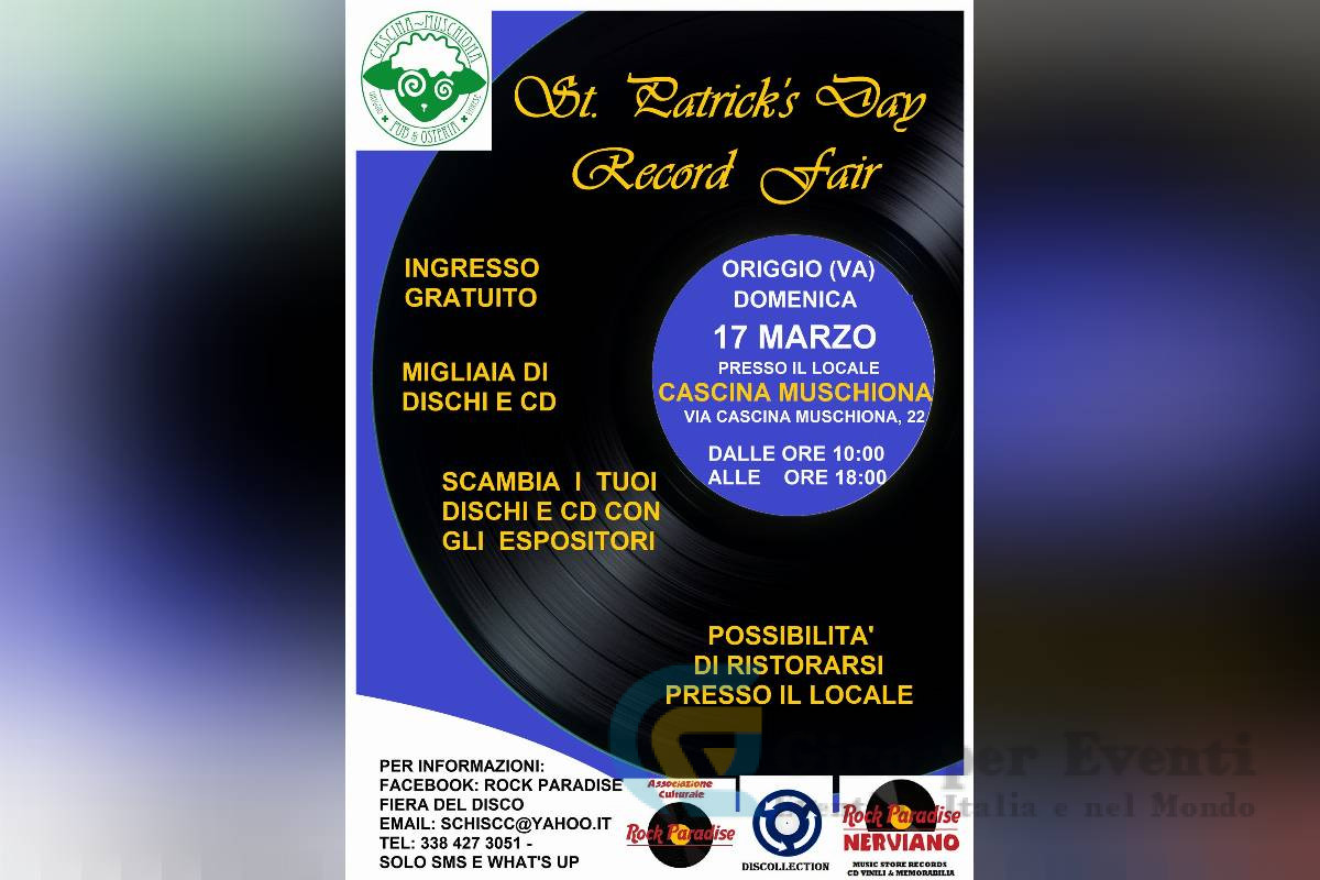 St.Patrick's Day Record Fair Origgio