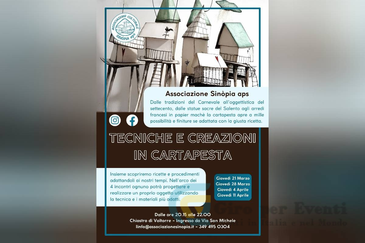 Tecniche e Creazioni in Cartapesta a Gavirate